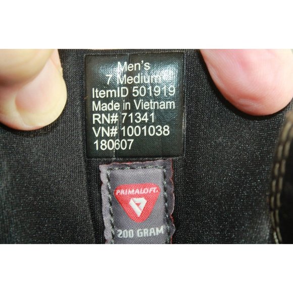 LL Bean Storm Chaser Brown Leather Primaloft Waterproof Boots Size 7 M - Picture 7 of 9